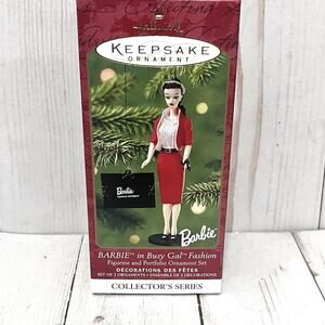2001 Barbie in Busy Gal Fashion Hallmark Ornament #8 Collector's Series NIB
